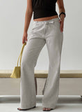 Slow Ride Mid Rise Bootleg Belted Jeans Desert Grey