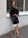 Anchored Midi Skirt Noir
