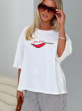 Stay Spicy Graphic Top White