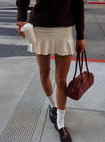Celebrations Mini Skirt Beige Check