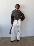 Penny Mid Rise Straight Leg Jeans White