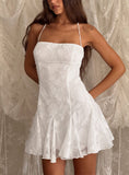 Delamere Mini Dress White Burnout Tall