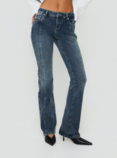 Palaces Low Rise Ringspun Bootleg Jeans Dark Indigo