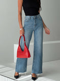 Henesey High Rise Straight Leg Jeans Mid Wash Tall