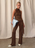 Katiana Wrap Jersey Pants Brown