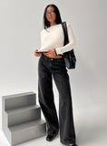 Lando Low Rise Straight Leg Jeans Washed Black