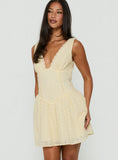 Thinking Bout You Lace Trim Sleeveless Mini Dress Butter