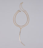 Double Trouble Snake Chain Lariat Necklace Set
