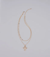 Fashionable Faith Layered Cross Pendant Necklace