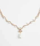Chic Elegance Rhinestone And Pearl Necklace