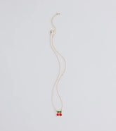 Sweet Summer Cherry Charm Necklace