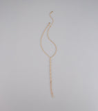 Endless Sparkle Rhinestone Twisted Lariat Necklace
