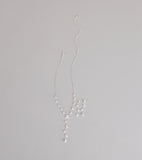 Sleek Shimmer Rhinestone Necklace And Earrings Set