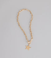 Star Cross Statement Chain Necklace