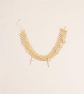 Little Bit Extra Cross Charm Layered Chain Necklace