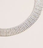 Front Row Sparkle Rhinestone Choker
