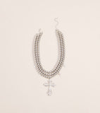 Sacred Shine Cross Beaded Necklace