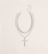 Spark Verdict Cross Necklace Set