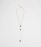 Divine By Nature Colored Rhinestone Lariat Necklace