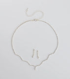 Major Gem Necklace And Earrings Set