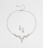 Gorgeous Elegance Necklace And Earrings Set