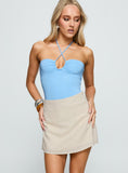 Haisel Mini Skirt Beige