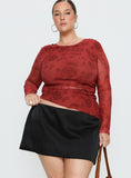 Nadya Satin Tailored Mini Skirt Black Curve
