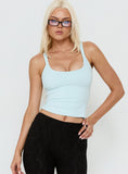 Kasper Cinched Tank Top Blue