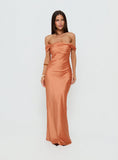 Azura Off The Shoulder Maxi Dress Orange