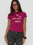 You Again Graphic Top Plum