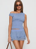Ready To Party Frill Skort Blue / Polka