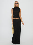 Ford Maxi Skirt Onyx Polka Dot