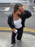 All Day Oversized Hoodie Washed Black