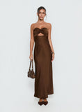 Faviola Strapless Maxi Dress Chocolate