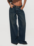 Hocus Pocus Low Rise Wide Leg Jean Dark Wash