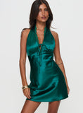 Yessenia Halter Mini Dress Green