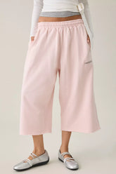 iets frans… Harri Piped Wide Leg Cropped Jogger Pants