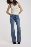 The Ragged Priest Grade Eyelet Low-Rise Flare Jeans