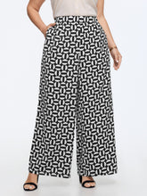 Geometric Print Pull-On Pants