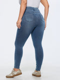 Stretchy Pull-On Skinny-Fit Jeans