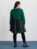 Layered Plaid Pockets Mini Dress