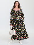 Fruity Fun Print Pockets Maxi Dress
