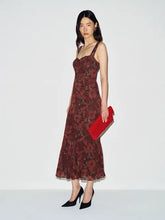 Reformation Irisa Floral Print Midi Dress in Barcelona Border