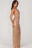 Embellished Maxi Dress in Gold