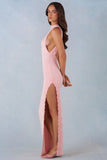 Modal Halterneck Maxi Dress in Blush Pink