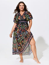 Sarong Set Floral Print One-Piece Swimsuit