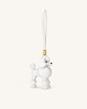 Poodle Bag Charm - White