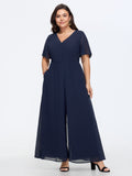 Hidden Zipper Layered Pockets Jumpsuit