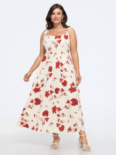 Floral Print Sleeveless Flowy Maxi Dress