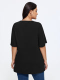 Supersoft Stretchy Front Pleat Loose T-Shirt